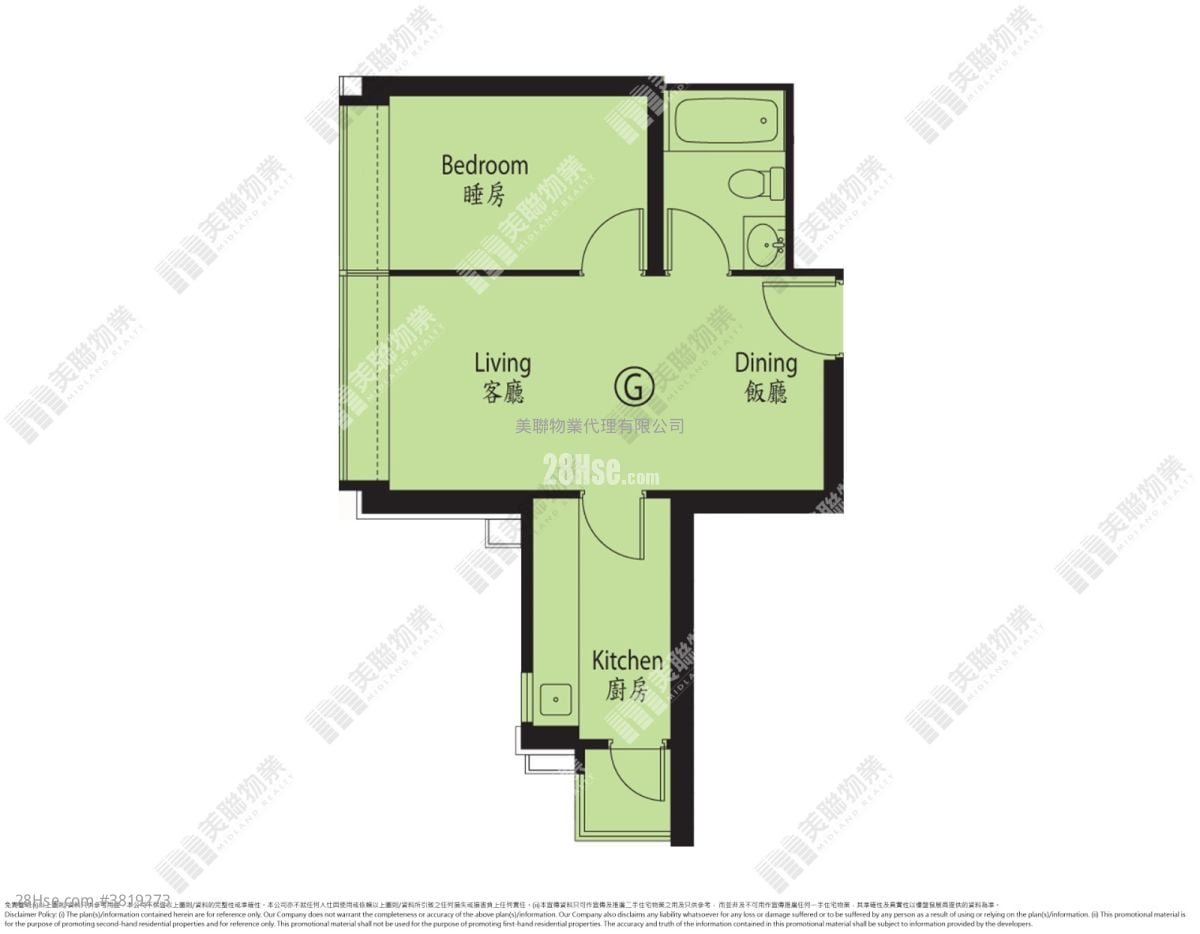 昇薈 租盤 1 房 , 1 浴室 441 平方呎