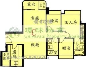 怡峰 售盤 3 房 , 2 浴室 830 平方呎