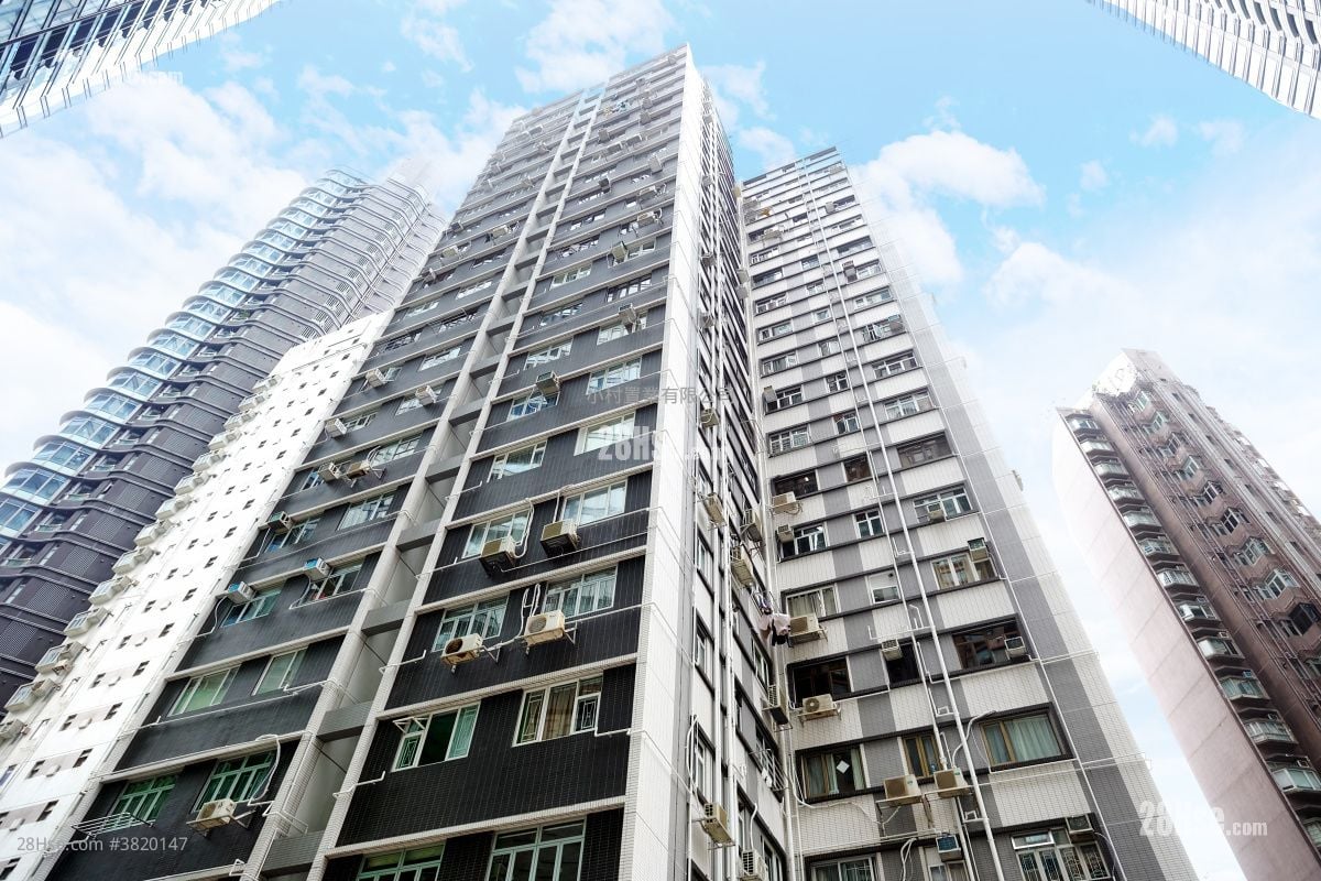 大廈外觀: 堅威大廈 租盤 2 房 , 1 浴室 600 平方呎