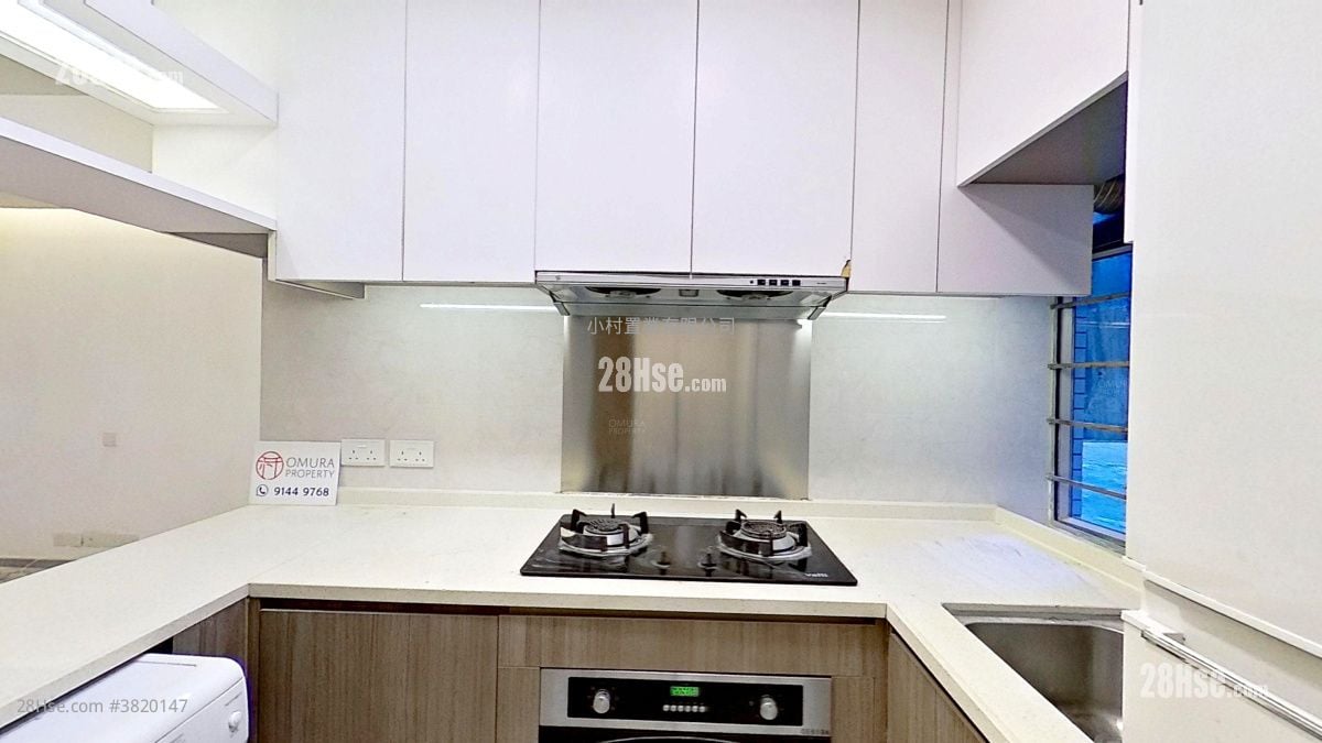 廚房: 堅威大廈 租盤 2 房 , 1 浴室 600 平方呎