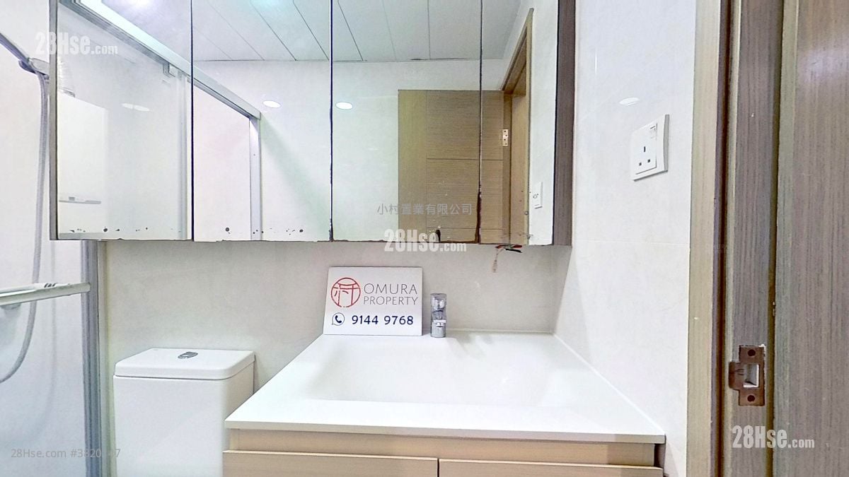 浴室: 堅威大廈 租盤 2 房 , 1 浴室 600 平方呎