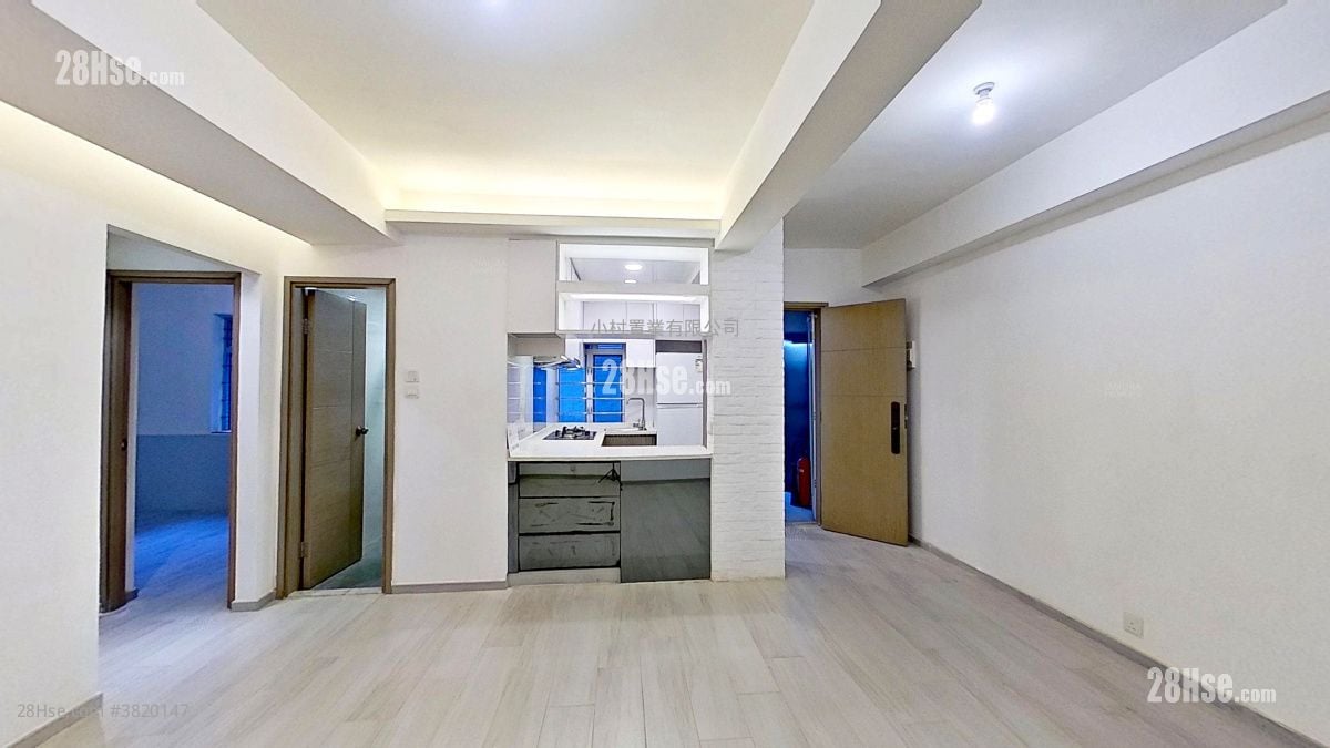 廳: 堅威大廈 租盤 2 房 , 1 浴室 600 平方呎