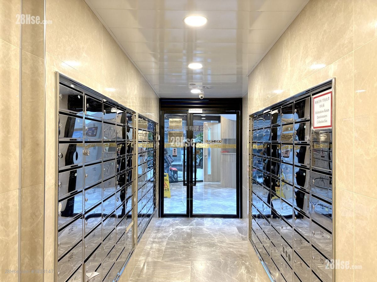 大堂: 堅威大廈 租盤 2 房 , 1 浴室 600 平方呎