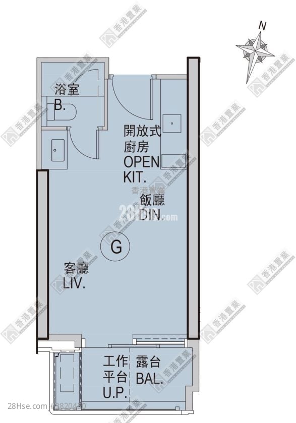 Double Coast 租盘 开放式间隔 , 1 浴室 265 平方尺