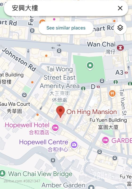 安興大廈 租盤 1 房 , 1 浴室 354 平方呎