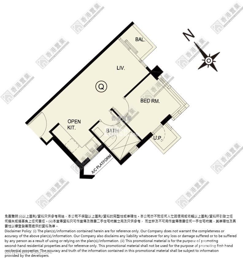 The Campton 1B期 售盤 1 房 , 1 浴室 386 平方呎