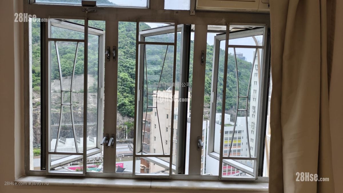 龍景大廈 租盤 2 房 , 1 浴室 376 平方呎