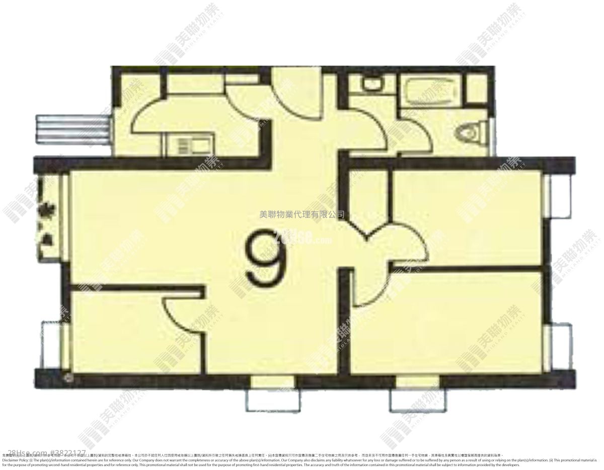 英明苑 售盘 3 房 , 1 浴室