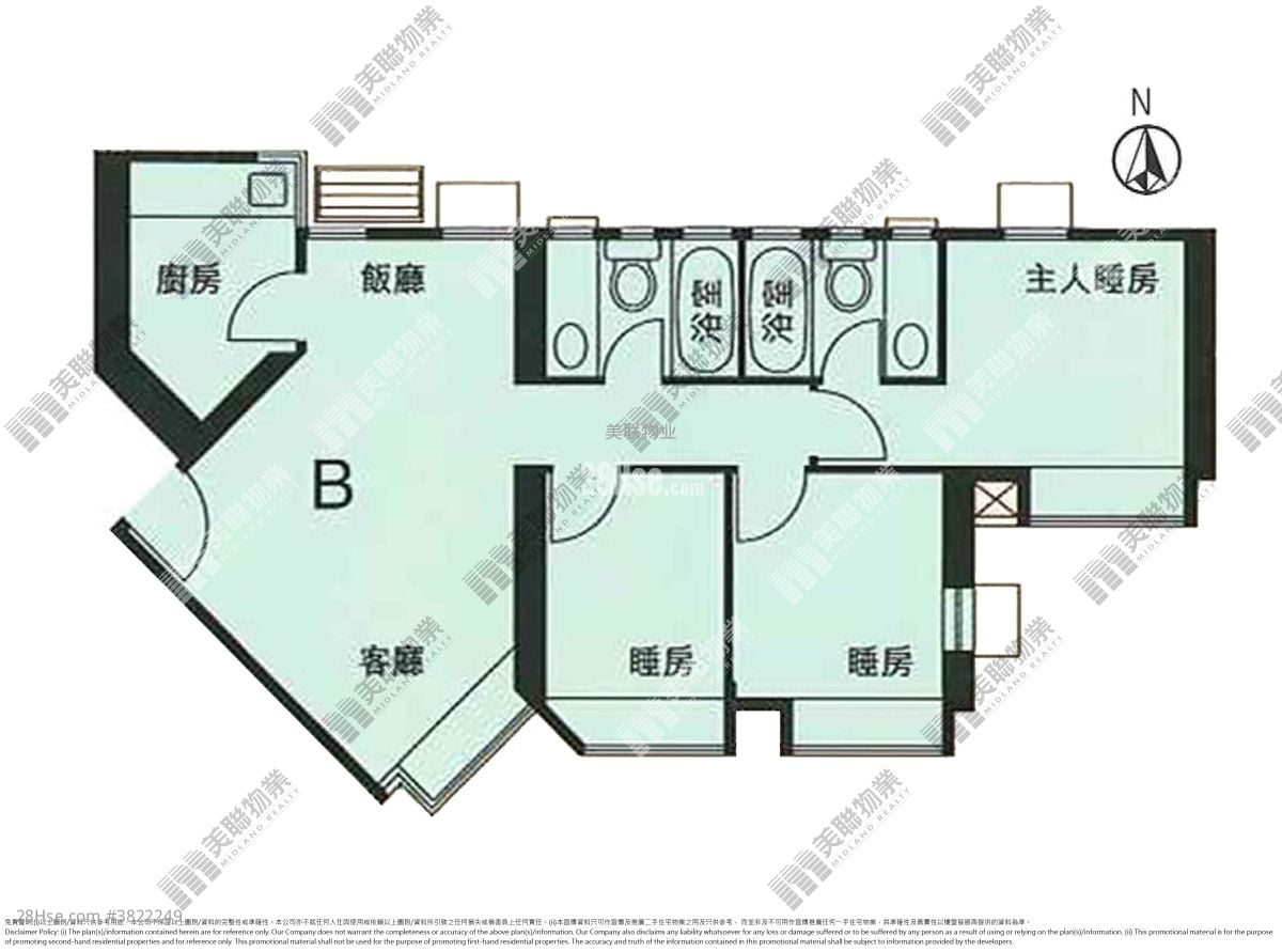 嘉湖山庄 租盘 3 房 623 平方尺