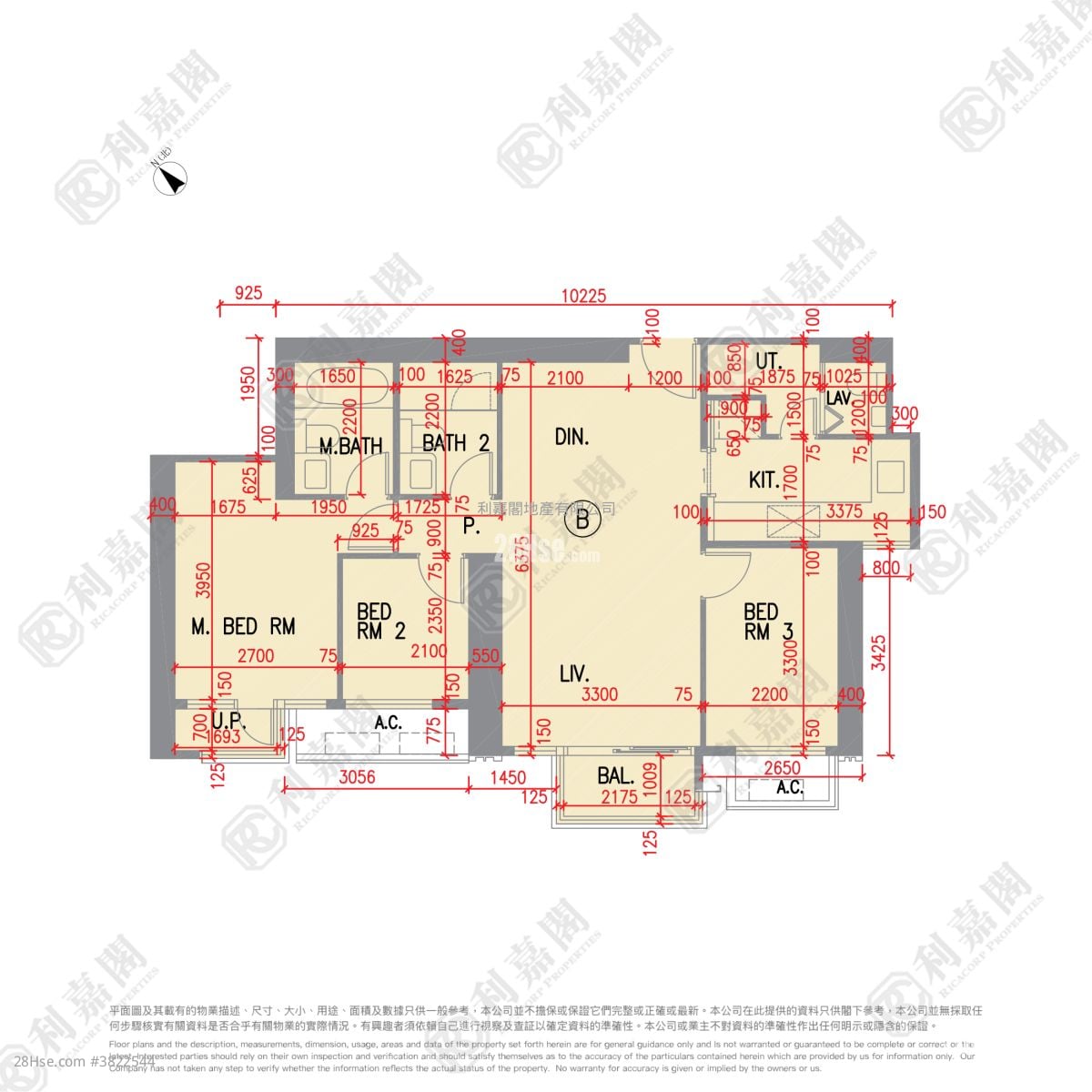LP10 售盘 3 房 , 3 浴室 857 平方尺