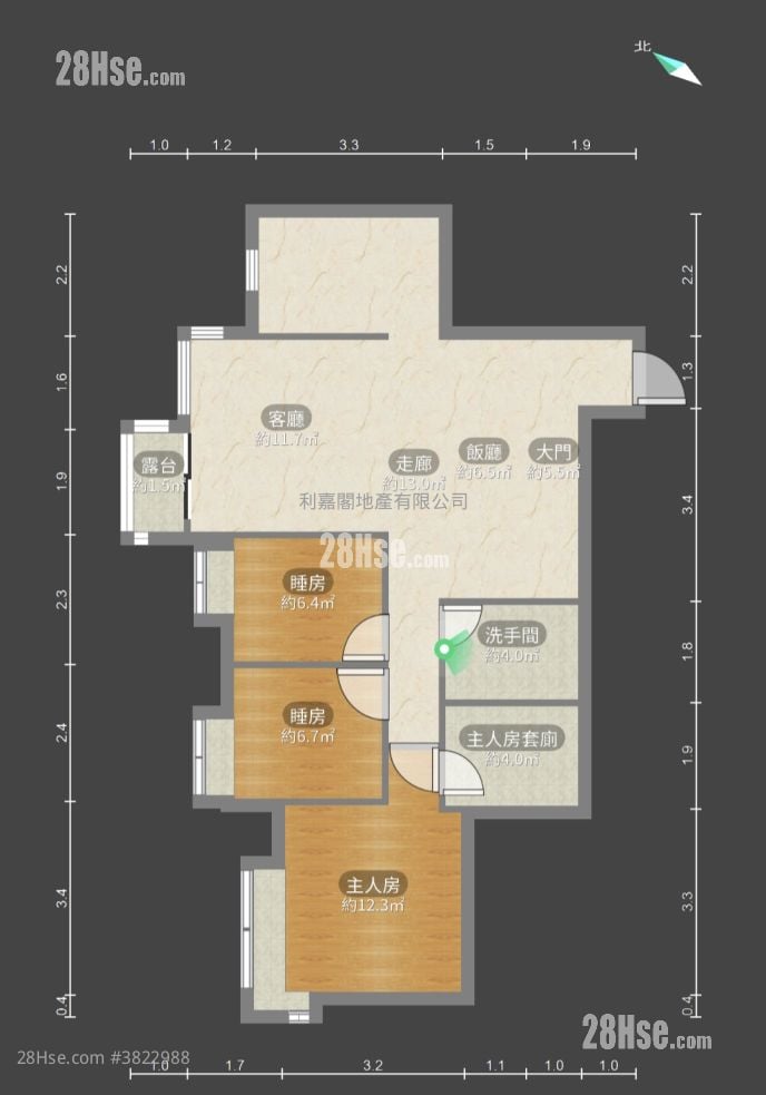 浪澄灣 售盤 3 房 , 2 浴室 842 平方呎