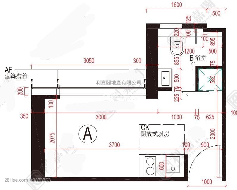 悦雅 售盘 开放式间隔 , 1 浴室 173 平方尺