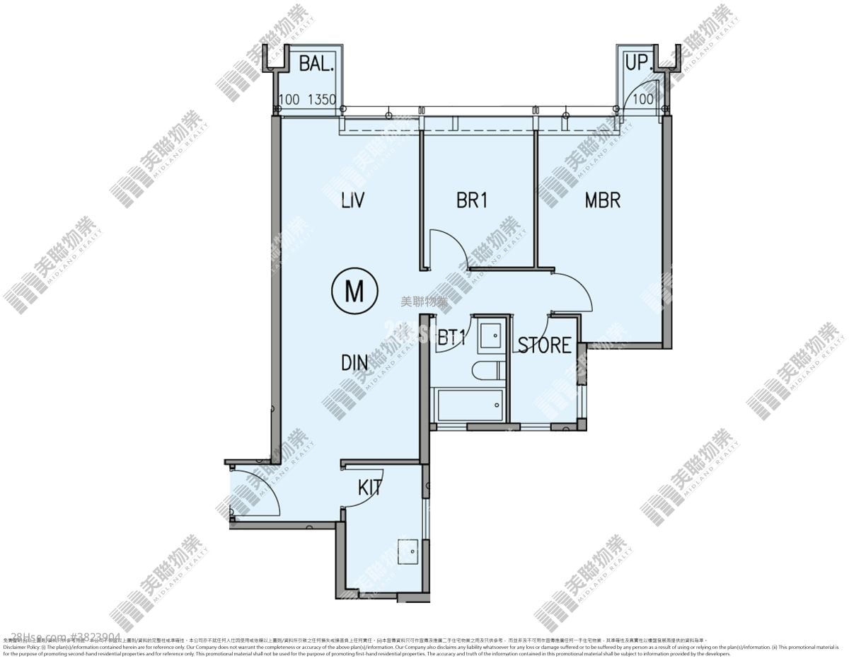逸瓏園 售盤 2 房 , 1 浴室 700 平方呎