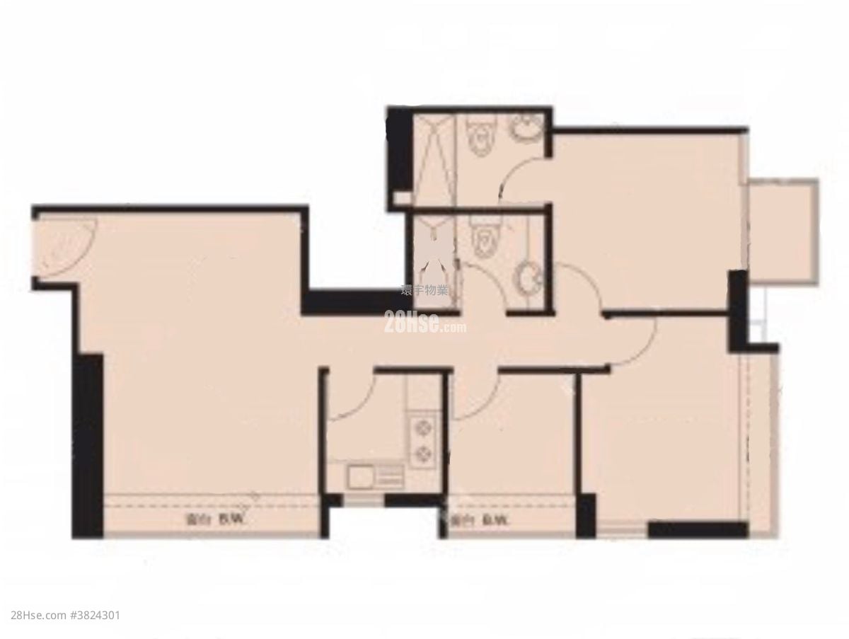 Centrepoint Rental 3 Bedrooms , 2 Bathrooms 672 ft²