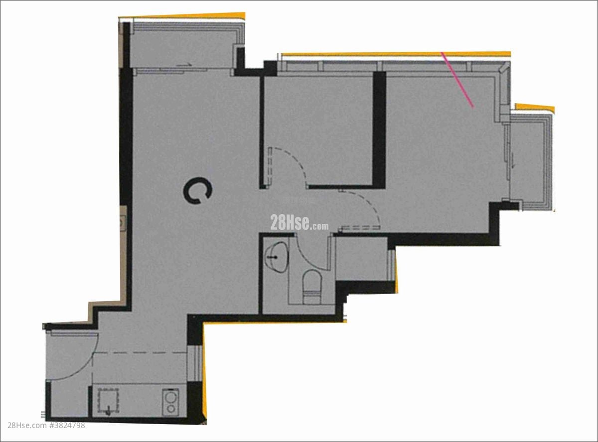 Kennedy 38 租盤 2 房 , 1 浴室 456 平方呎