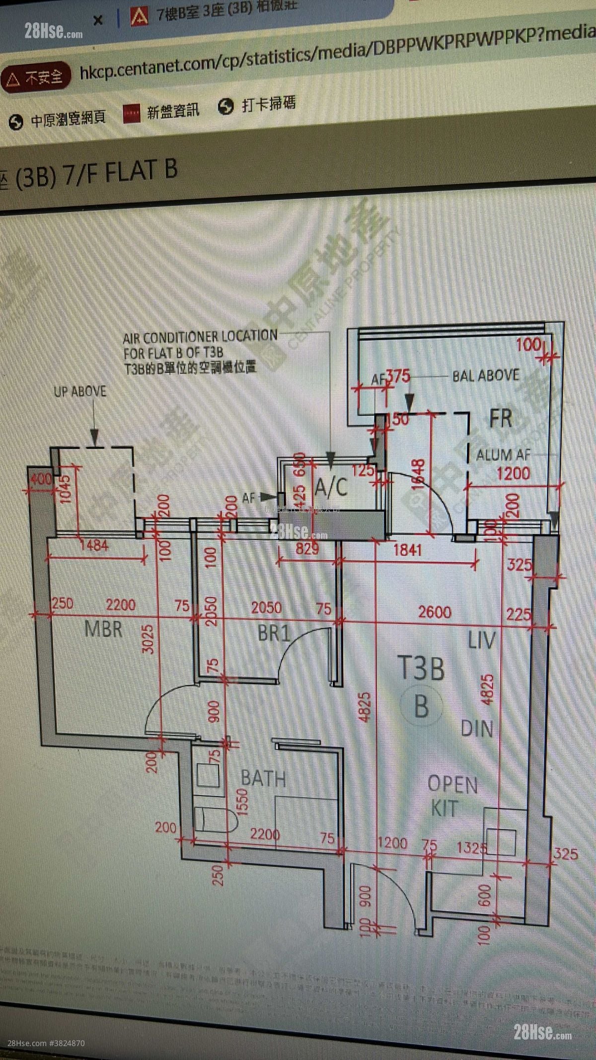 柏傲莊 售盤 2 房 393 平方呎