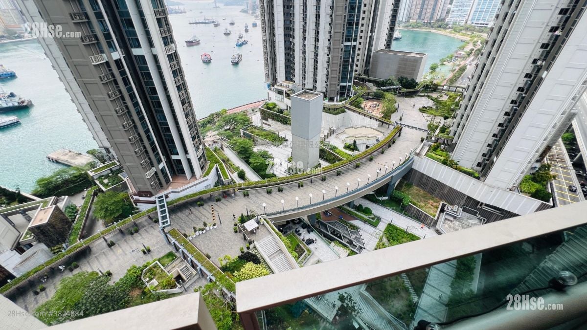 露台: 海之恋 售盘 1 房 , 1 浴室 393 平方尺