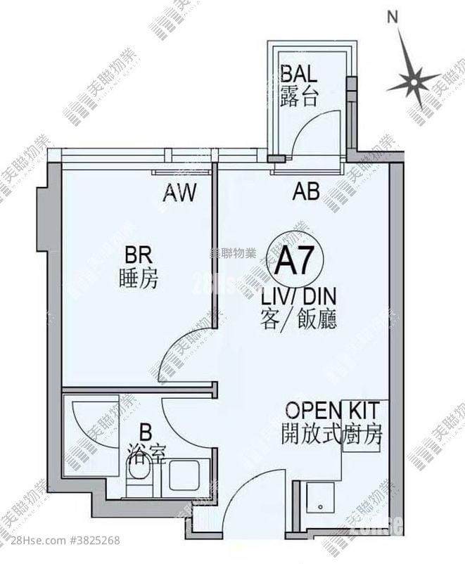 瑧颐 租盘 1 房 , 1 浴室 290 平方尺