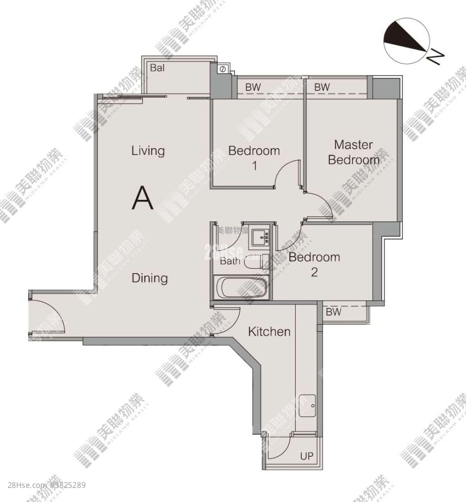 溱柏 租盤 3 房 , 1 浴室 724 平方呎