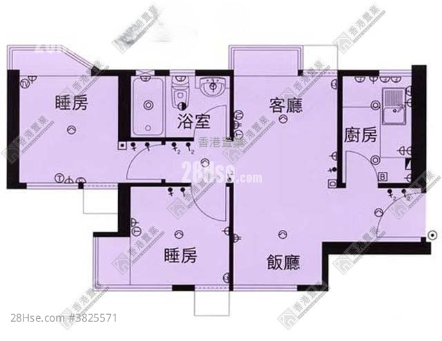 顺宁苑 售盘 2 房 340 平方尺