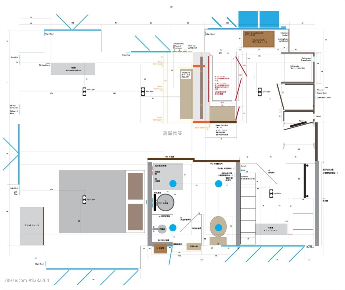 兆威閣 租盤 2 房 , 1 浴室 386 平方呎