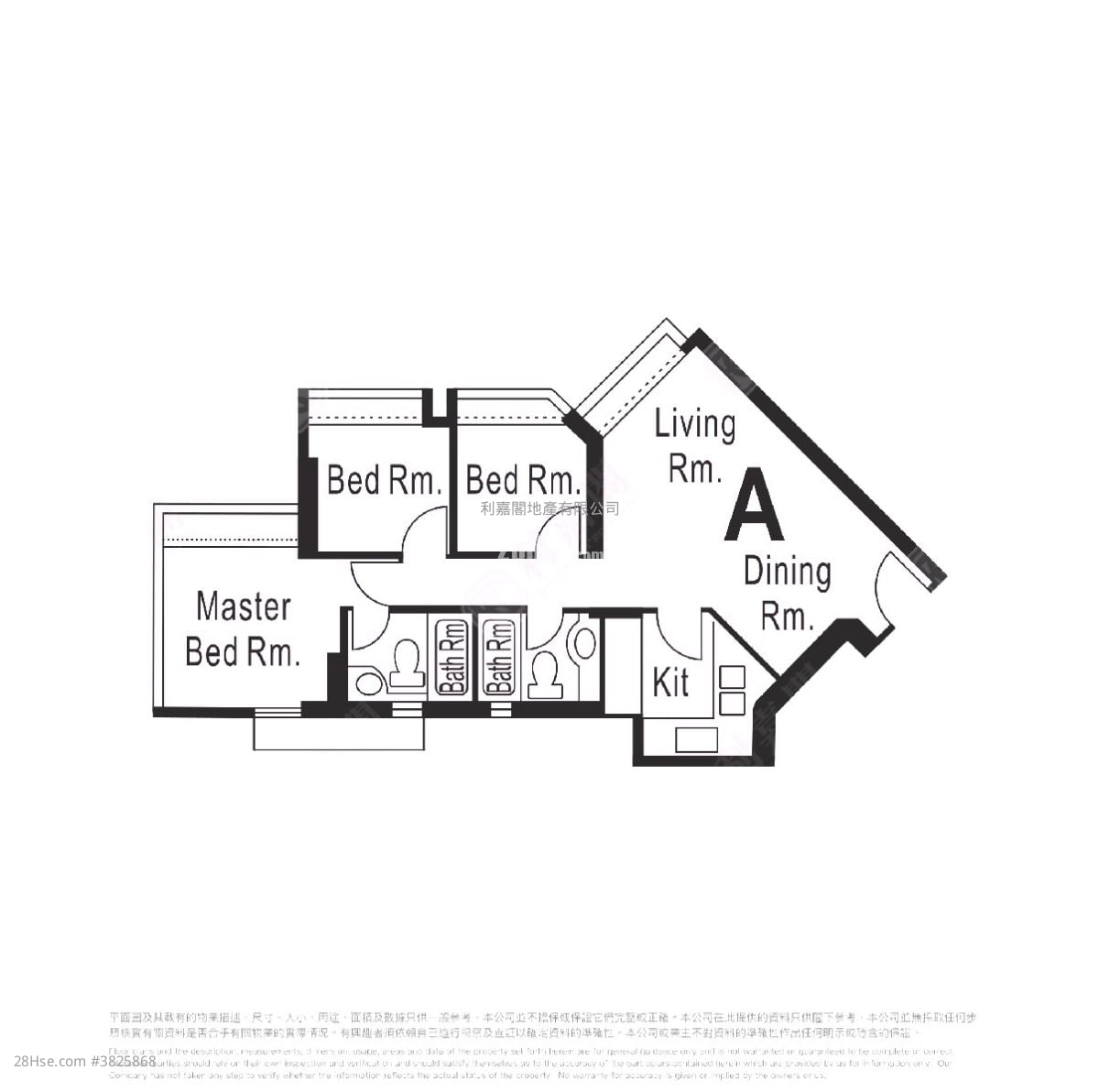 維港灣 售盤 3 房 , 2 浴室 647 平方呎