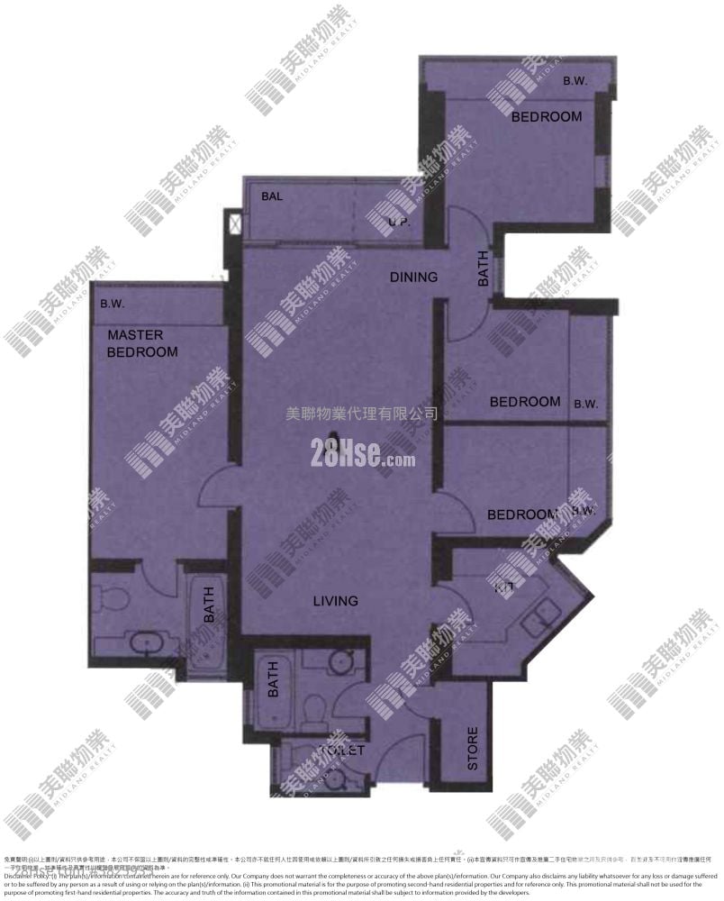 領都 售盤 4 房 , 3 浴室 971 平方呎