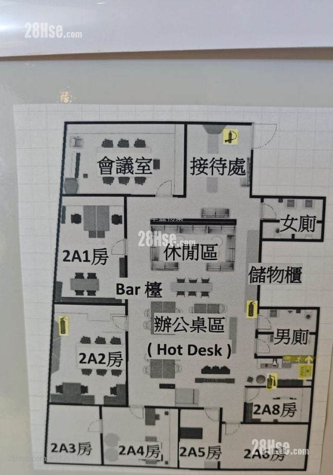 合兴工业大厦 租盘 5+ 房 , 2 厕所 3,100 平方尺