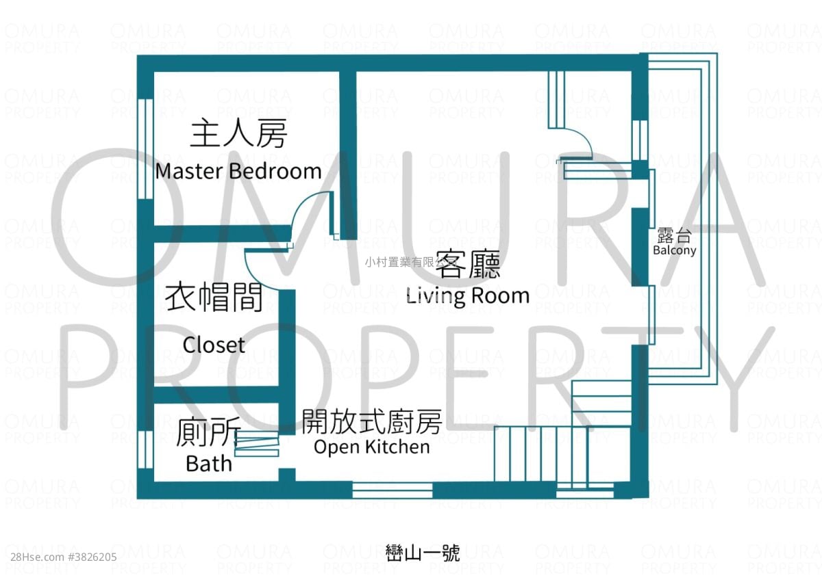 大廈外觀: 巒山壹號 售盤 2 房 , 1 浴室 650 平方呎