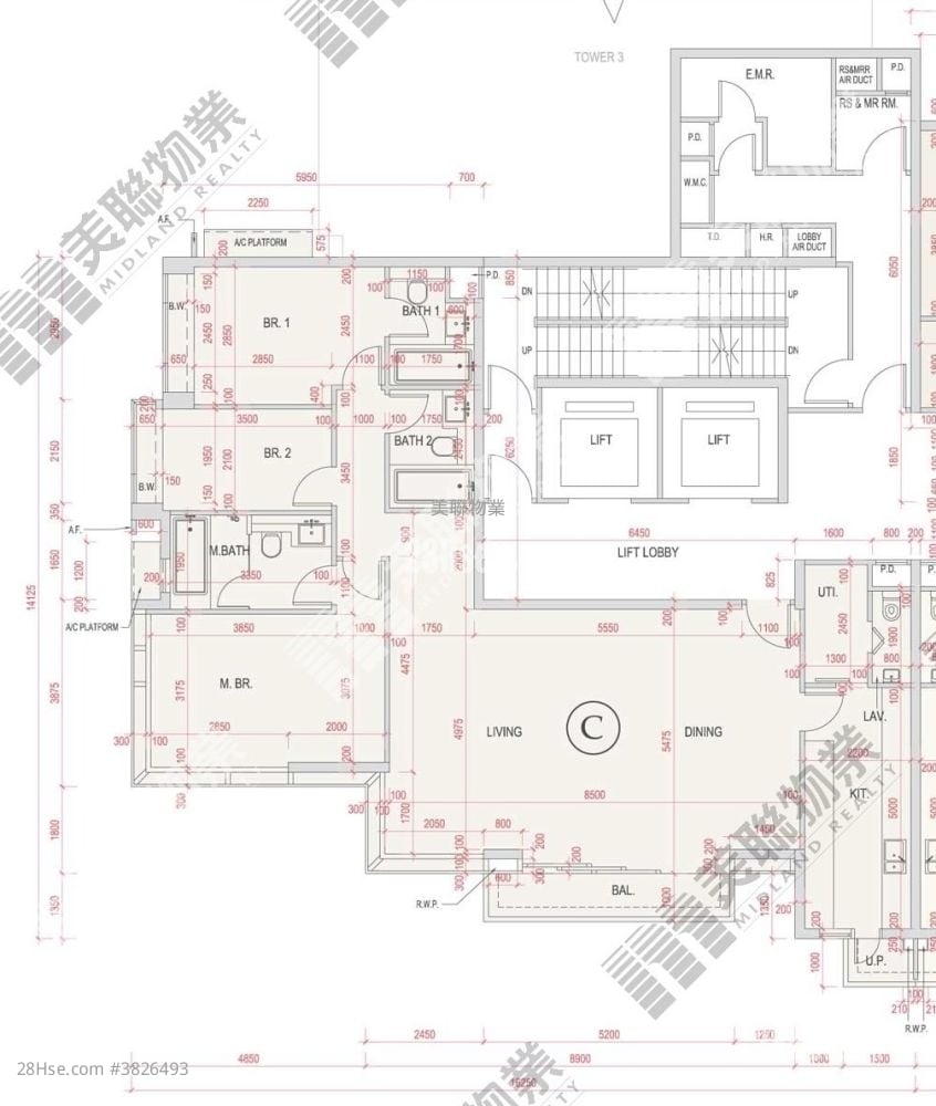 賢文禮士 售盤 4 房 1,514 平方呎
