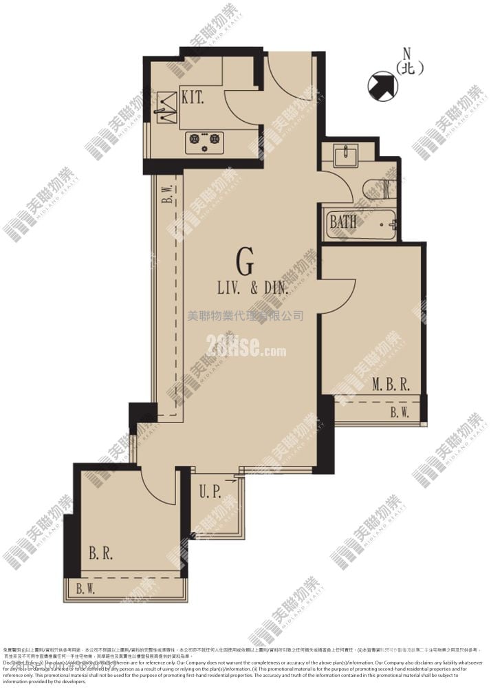峻瀅 售盤 2 房 , 1 浴室 503 平方呎