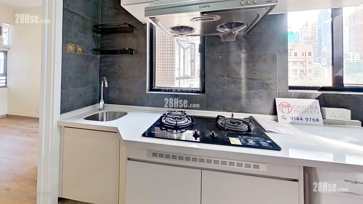 厨房: Flora Court 租盘 1 房 , 1 浴室 313 平方尺