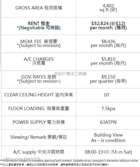 柯達大廈二期 租盤