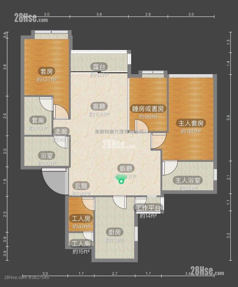 天鑄 售盤 3 房 , 2 浴室 1,237 平方呎