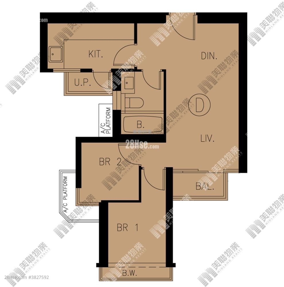 Grand YOHO 租盘 2 房 , 1 浴室 521 平方尺