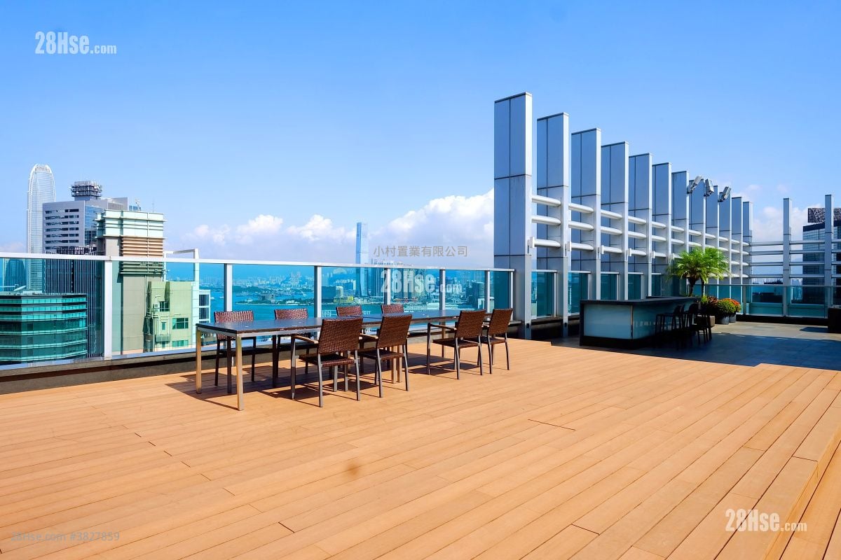 天台: 嘉荟轩 租盘 2 房 , 1 浴室 645 平方尺