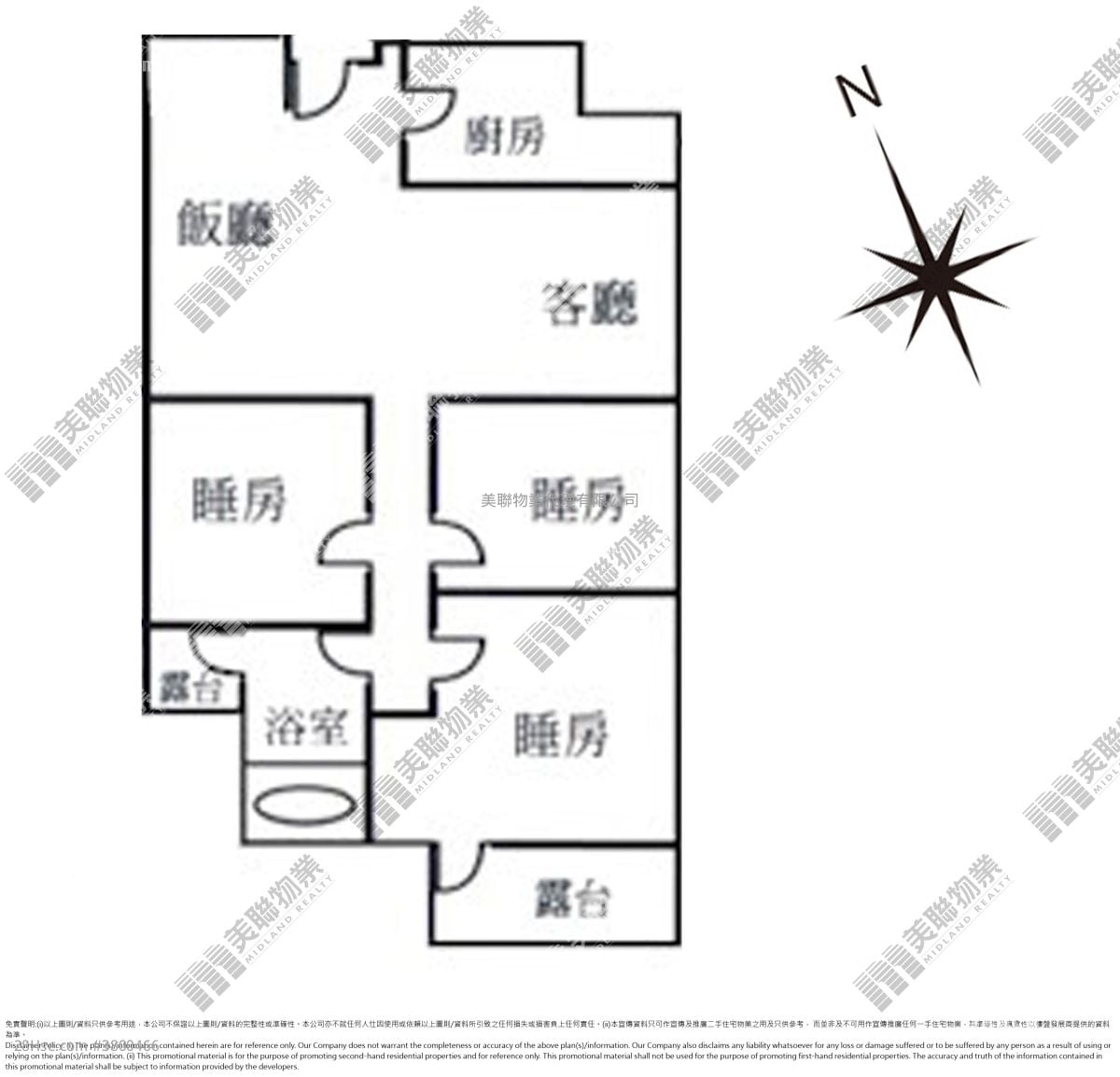 Mei Foo Sun Chuen Sell 3 Bedrooms 903 ft²