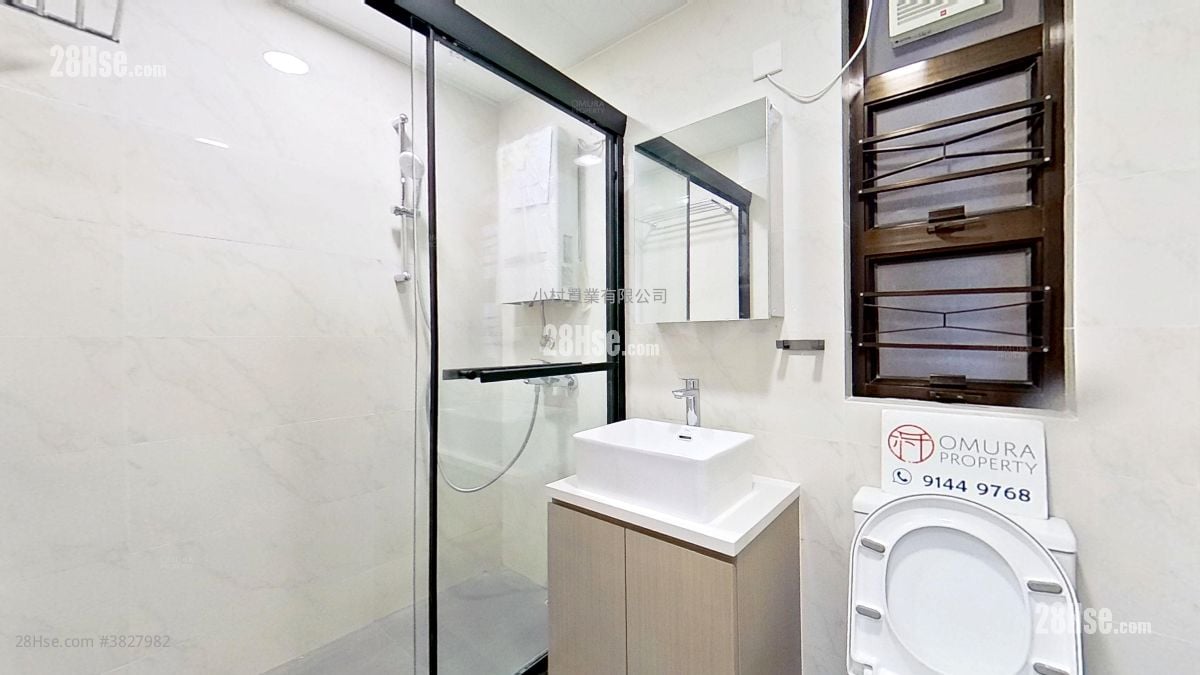 浴室: 置富花園 租盤 3 房 , 1 浴室 588 平方呎