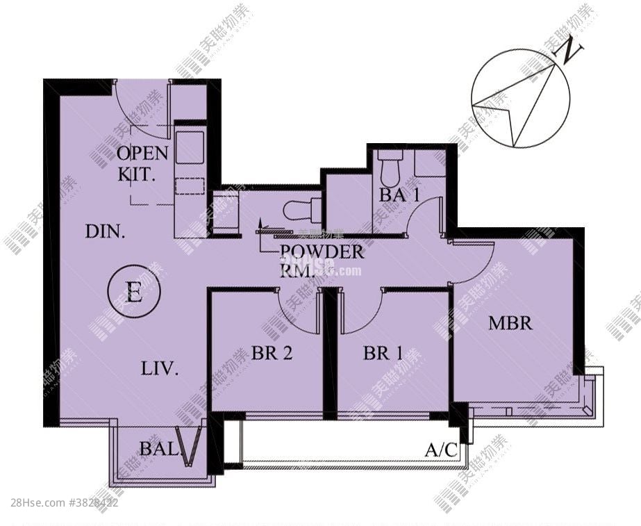 The YOHO Hub 租盤 3 房 , 1 浴室 538 平方呎