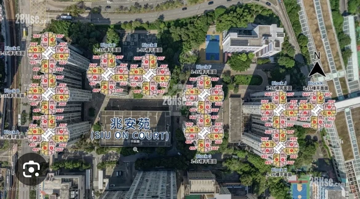 兆安苑 售盤 2 房 , 1 浴室 563 平方呎