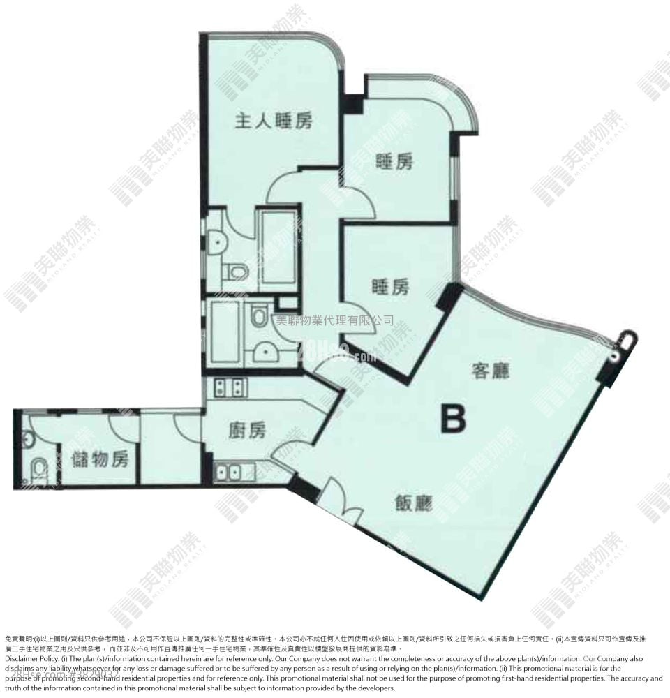 鹿茵山庄 售盘 3 房 1,101 平方尺