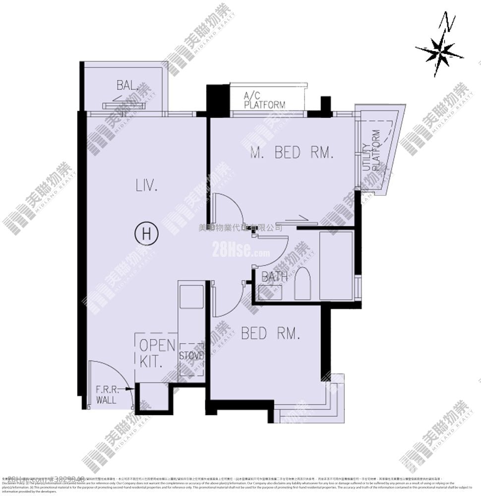天晉 售盤 2 房 450 平方呎