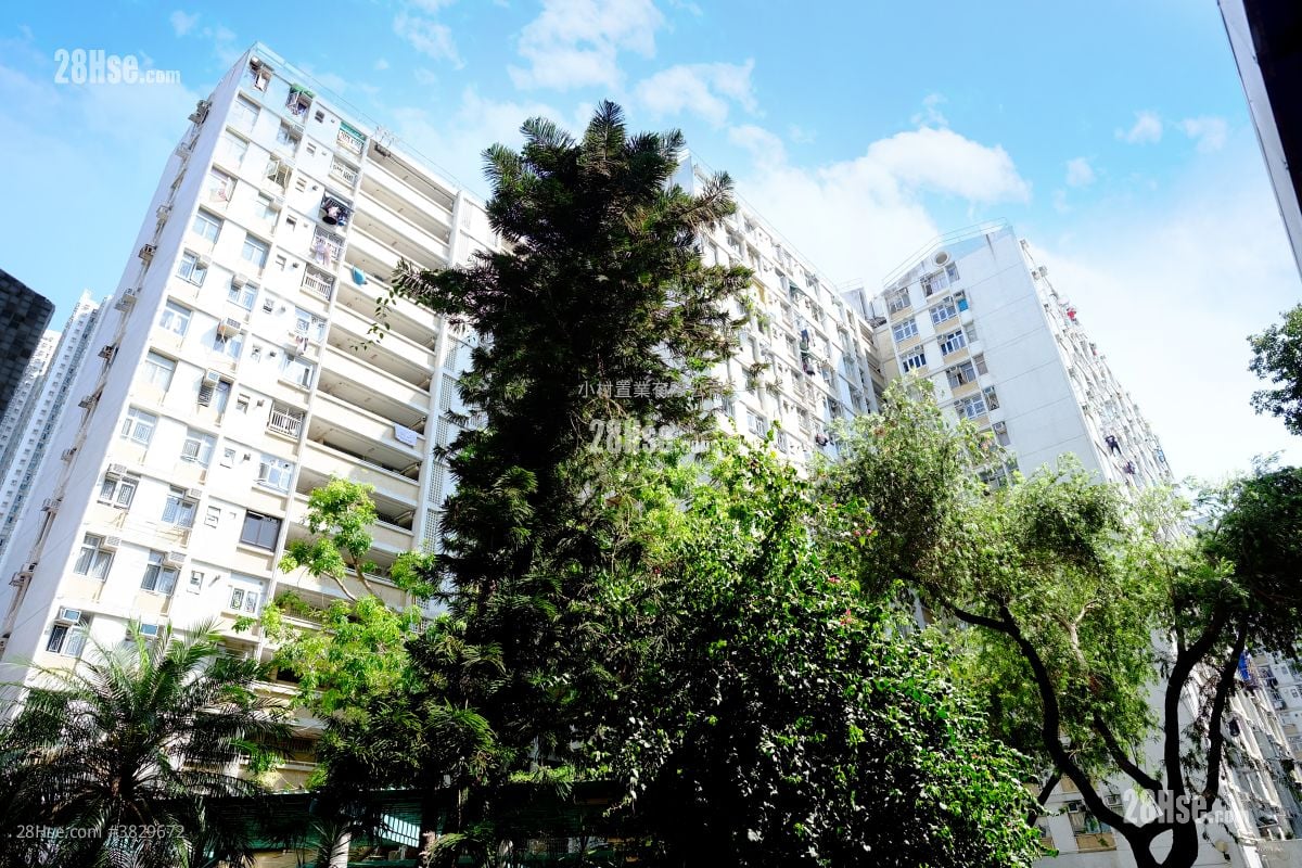 大廈外觀: 南昌邨 售盤 3 房 , 1 浴室 494 平方呎