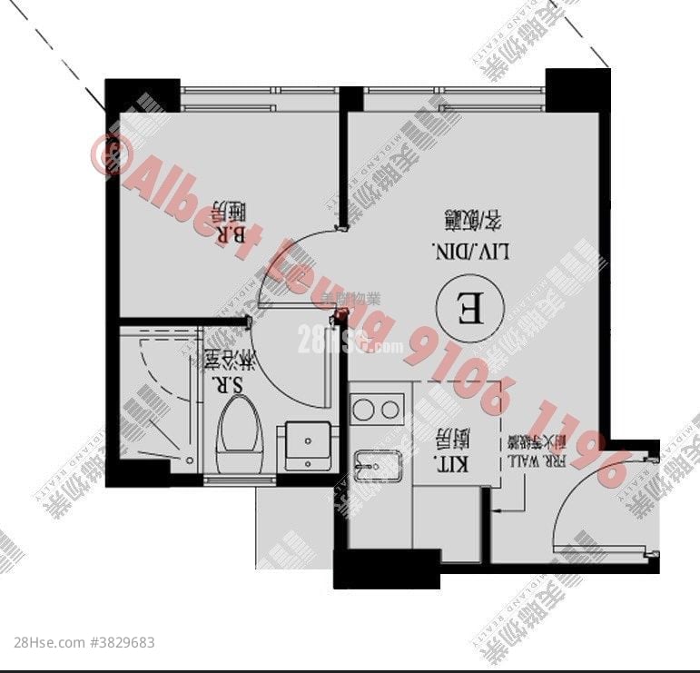 珀玥 售盘 1 房 , 1 浴室 222 平方尺