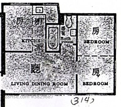 仁英大厦 售盘 1 房 , 1 浴室 314 平方尺
