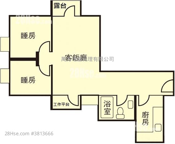 綠怡雅苑 售盤 2 房 , 1 浴室 593 平方呎