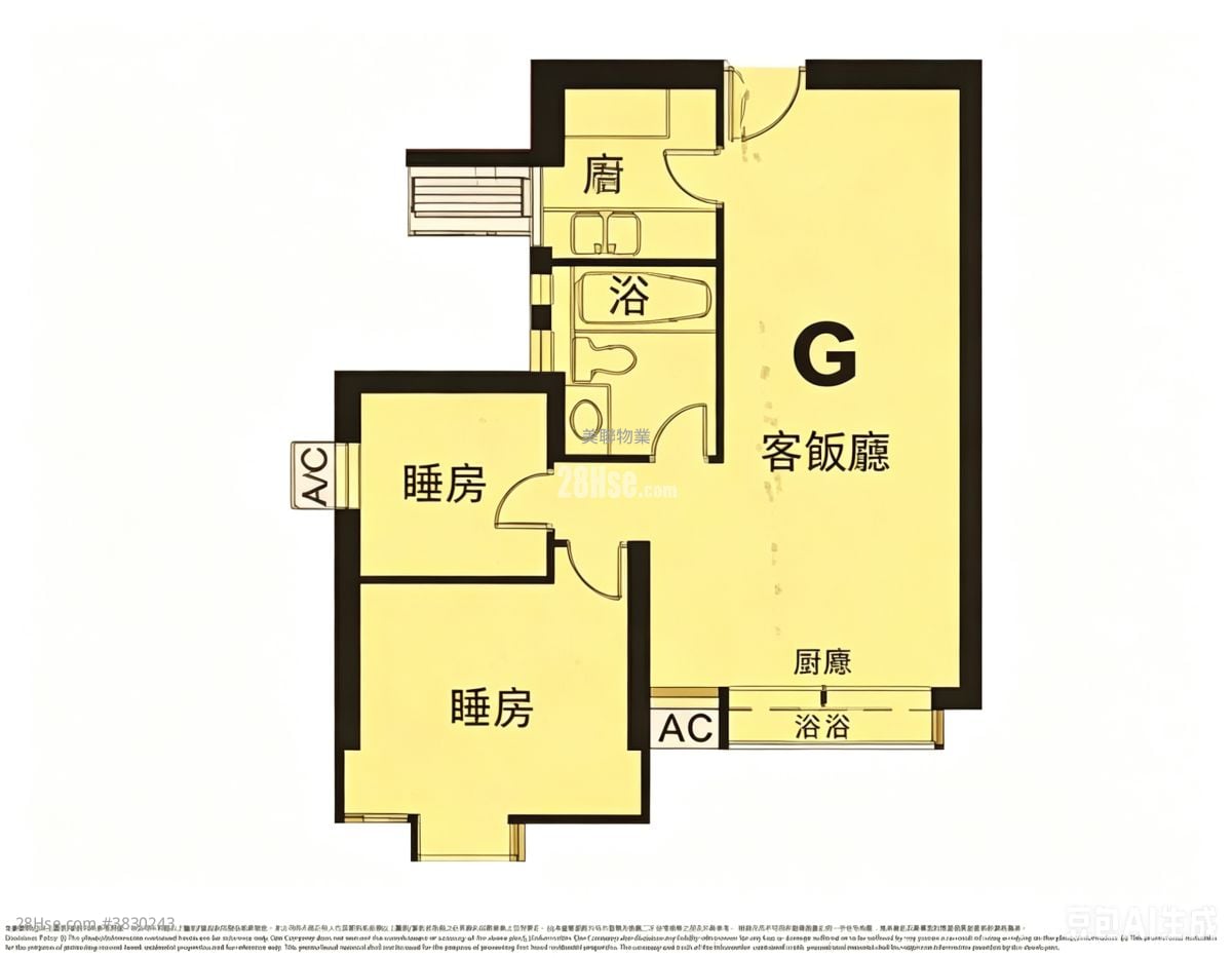 荷李活華庭 售盤 2 房 , 1 浴室 615 平方呎