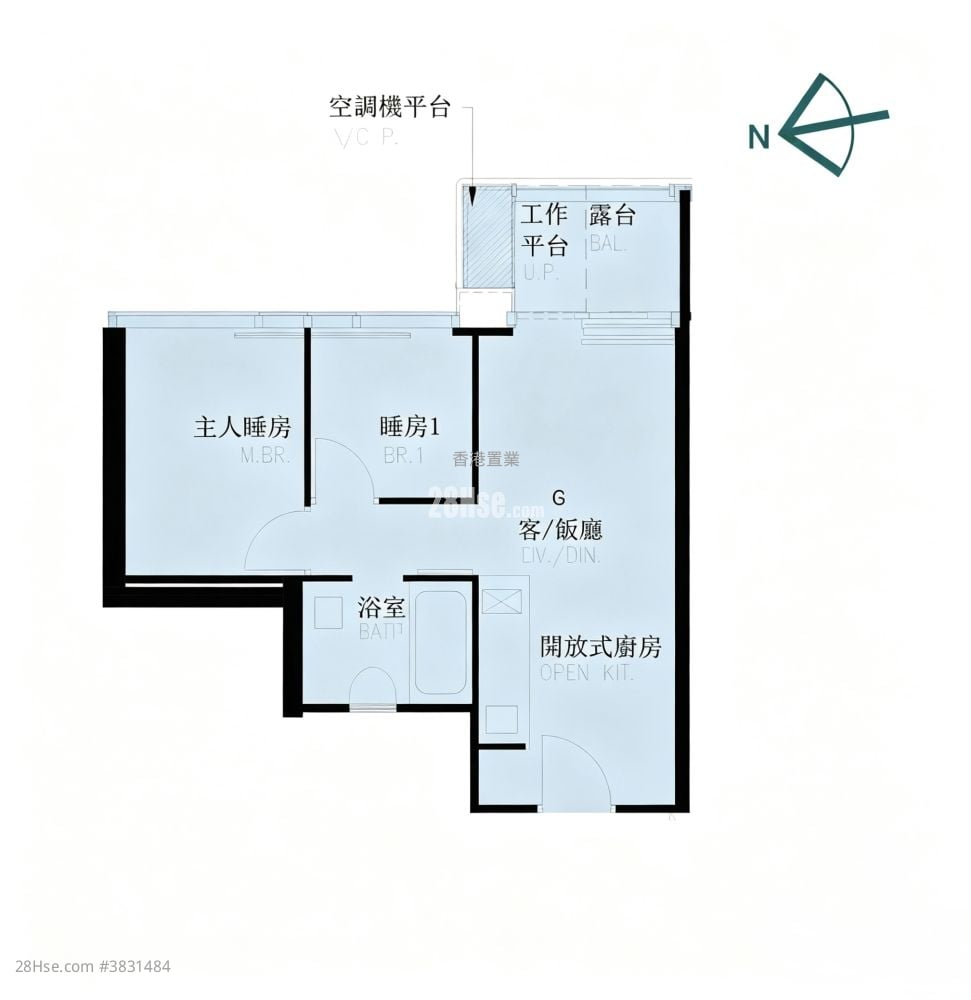 維港雙鑽 租盤 437 平方呎