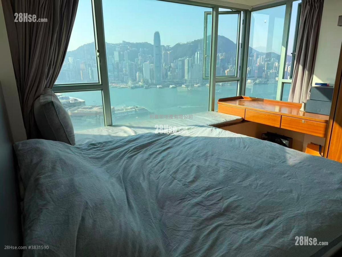 主人房: 港景峰 租盘 3 房 , 2 浴室 821 平方尺