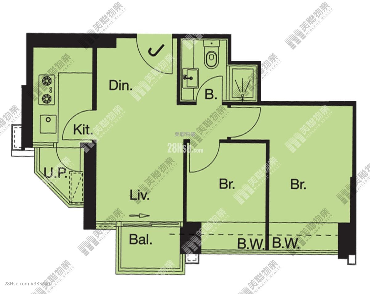 The Reach Rental 2 Bedrooms , 1 Bathroom 403 ft²